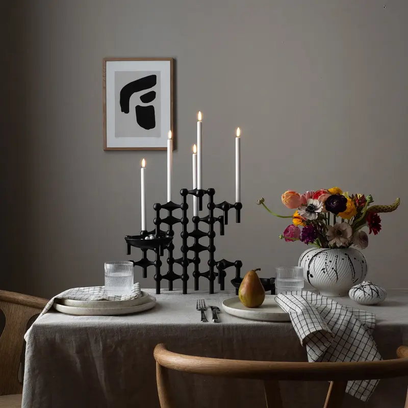 Gold molecular candlestick ornaments molecular structure metal candlestick living room ornaments gifts home decor candlestick