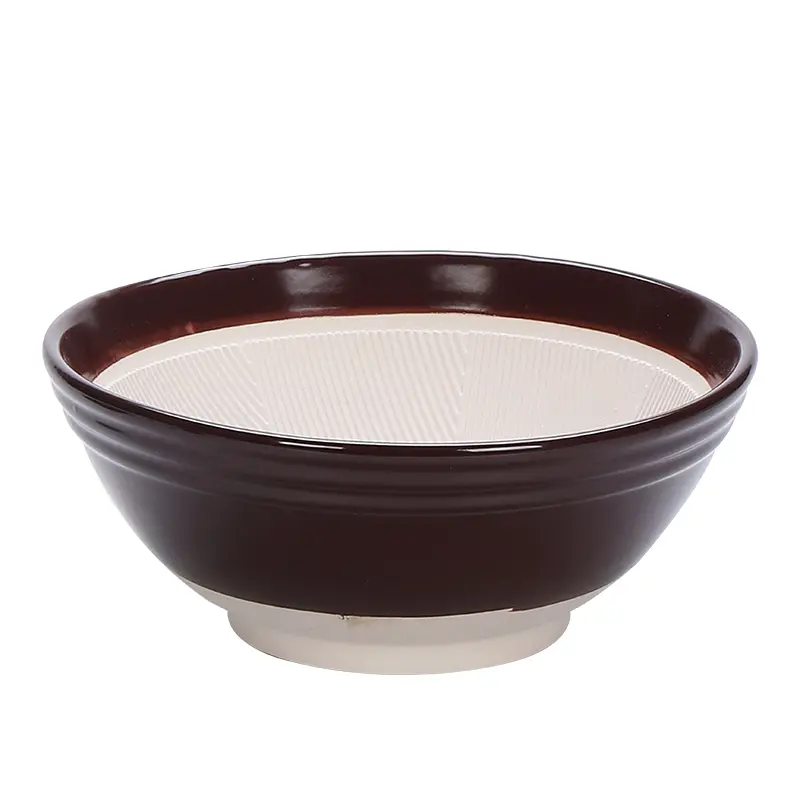 Japanese Style Ceramic Grinding Bowl Complementary Food Tool Yam Sesame Ceramic Grinding Bowl Household Kitchen Utensils