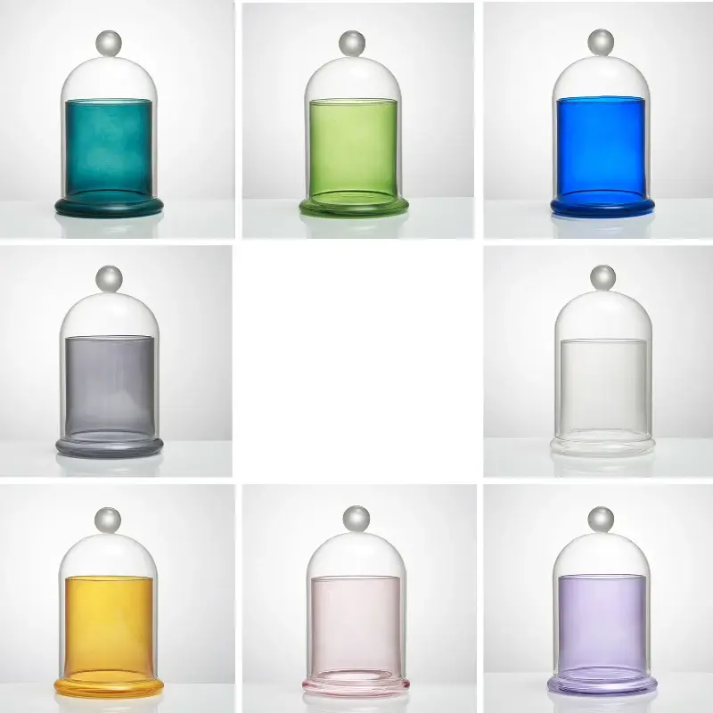 Glass Candle Cup Ornaments Essential Oil Crystal Decorative Bottle Aromatherapy Glass Candlestick Home Decoration Accessories