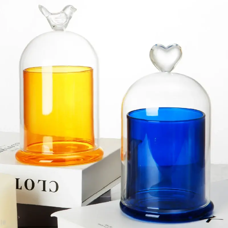 Glass Candle Cup Ornaments Essential Oil Crystal Decorative Bottle Aromatherapy Glass Candlestick Home Decoration Accessories
