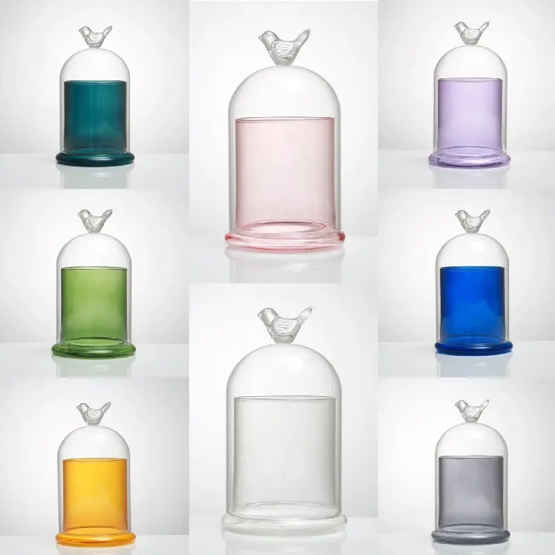 Glass Candle Cup Ornaments Essential Oil Crystal Decorative Bottle Aromatherapy Glass Candlestick Home Decoration Accessories