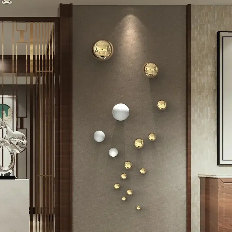 Three-dimensional Resin Background Wall Decorative Ball Nordic Home Accessories Hotel Commercial Space Shop Wall Decoration Ball
