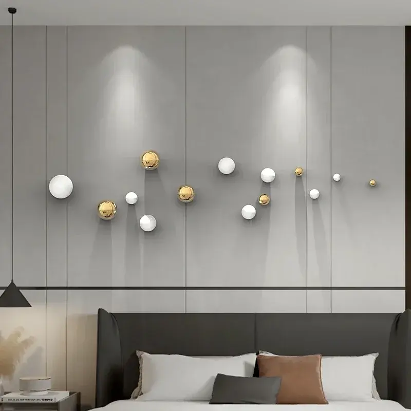 Three-dimensional Resin Background Wall Decorative Ball Nordic Home Accessories Hotel Commercial Space Shop Wall Decoration Ball
