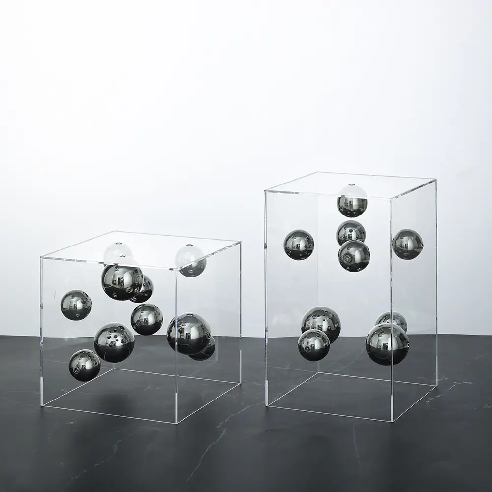 Modern Minimalist Acrylic Cover Planet Ornaments European Luxury Home Decoration Accessories Square Aesthetic Decorations