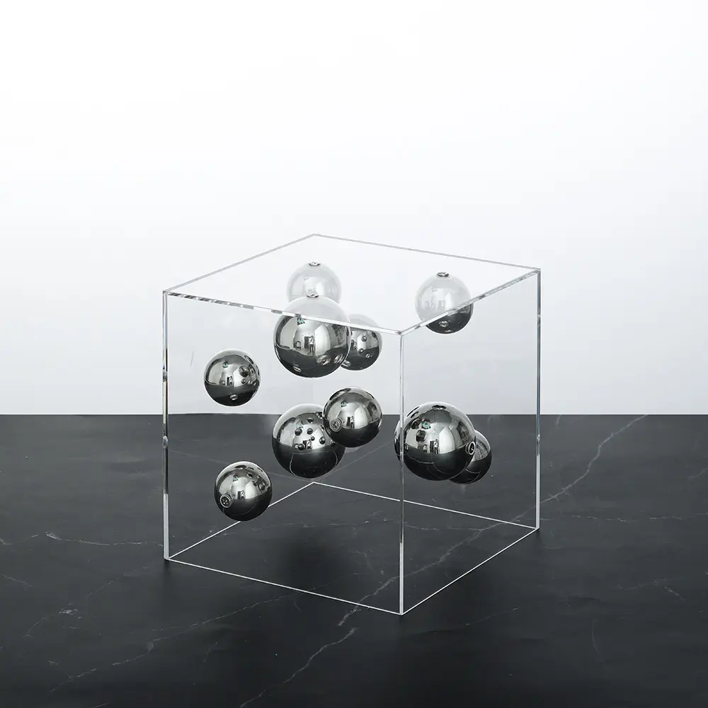 Modern Minimalist Acrylic Cover Planet Ornaments European Luxury Home Decoration Accessories Square Aesthetic Decorations