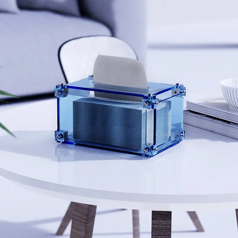 Nordic Acrylic Transparent Tissue Box Home Carton Living Room Bedroom Dining Room Storage Box Home Decoration Accessories