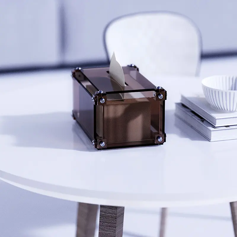 Nordic Acrylic Transparent Tissue Box Home Carton Living Room Bedroom Dining Room Storage Box Home Decoration Accessories