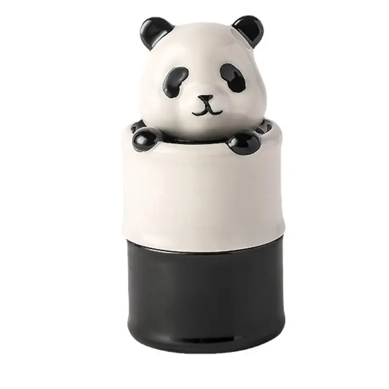 Small Animal Panda Toothpick Holder Ceramic Creative Toothpick Box Commercial Restaurant Retro Toothpick Holder Home Decoration