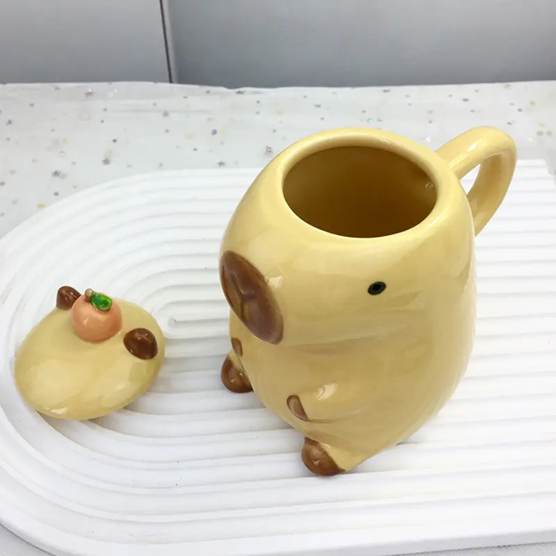 400ML Creative Cartoon Animal Mug with Ceramic Coffee Cup New Drinking Cup Coffee Milk Tea Breakfast Cup Exquisite Gift