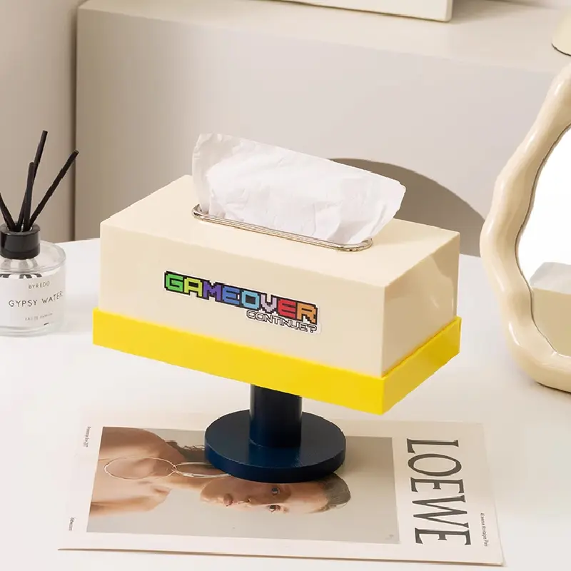 Creative Tall Tissue Box Household Luxury Paper Storage Napkins Desktop Decorations Rectangular Storage Box Home Decorations