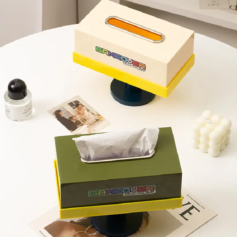 Creative Tall Tissue Box Household Luxury Paper Storage Napkins Desktop Decorations Rectangular Storage Box Home Decorations