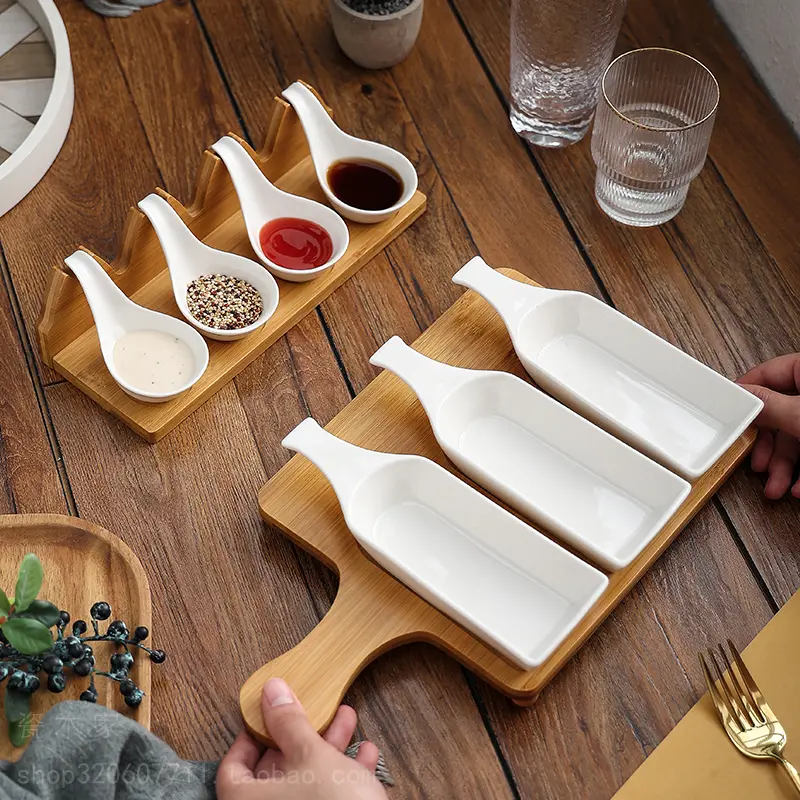 Ceramic Bowl Restaurant Irregular High Foot Bowl Snack Bowl Thick Soup Bowls Dessert Bowls Sushi Bowls Household Tableware Set