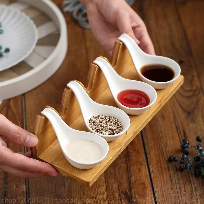 Ceramic Bowl Restaurant Irregular High Foot Bowl Snack Bowl Thick Soup Bowls Dessert Bowls Sushi Bowls Household Tableware Set