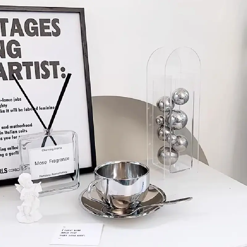 Acrylic Transparent Box Vase Desk Decorative Ornaments Spherical Crafts Room Abstract Art Decoration Geometric Decoration