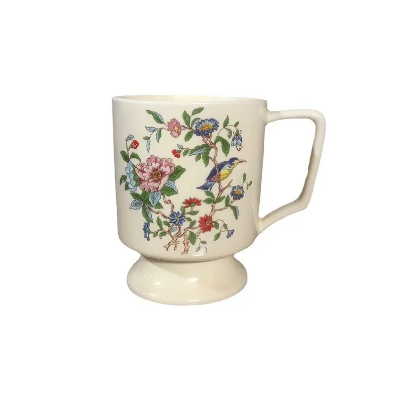 Nordic Flower Bone Porcelain Mug Latte Coffee Mug Modern Home Decoration Accessories Living Room Decoration Accessories 350ML