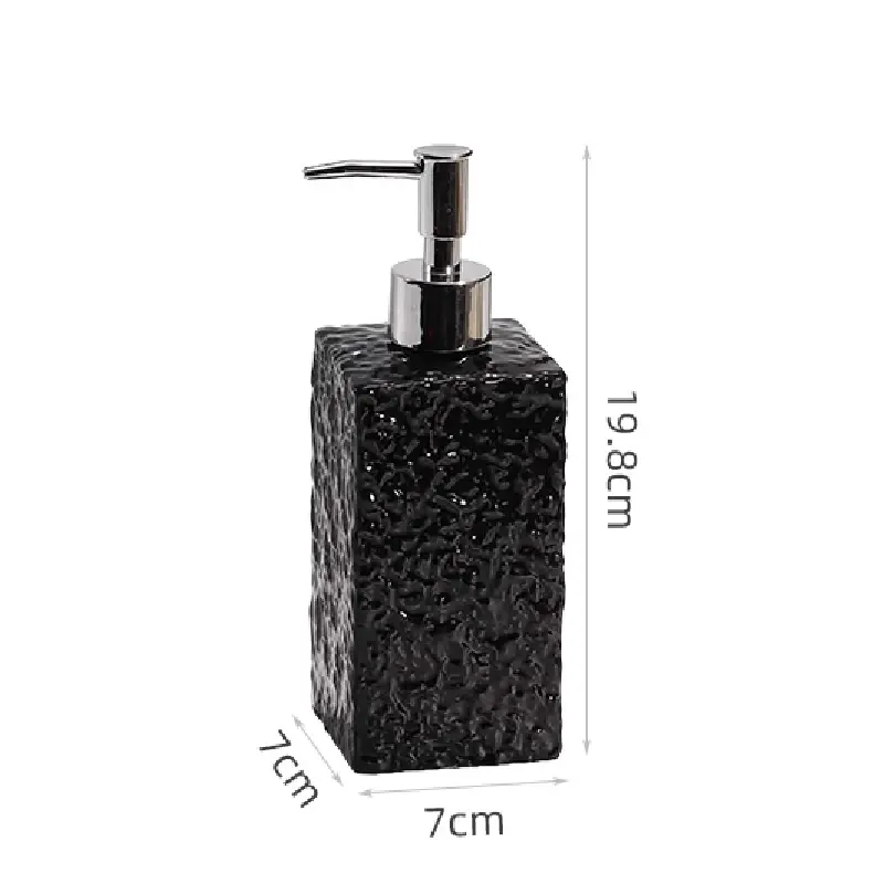 Water Ripple Ceramic Emulsion Bottle Hand Sanitizer Shower Gel Lotion Press Bottle Bathroom Soap Bottle Bathroom Soap Dispenser