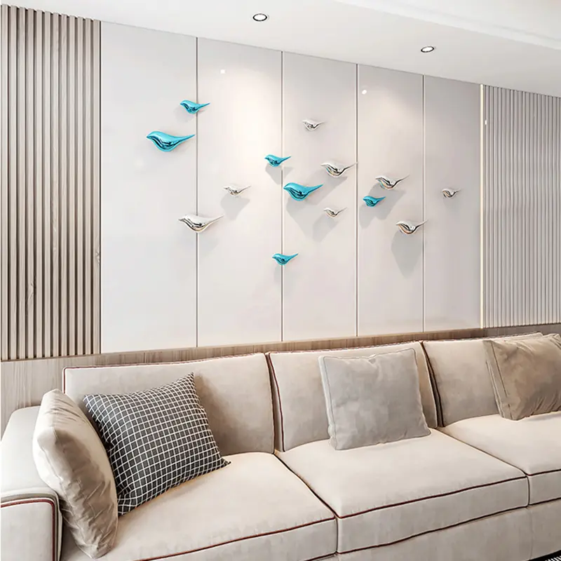 Living Room Wall Mounted Background Display Three-dimensional Bird Electroplating Simulation Animal Wall Mounted Decoration