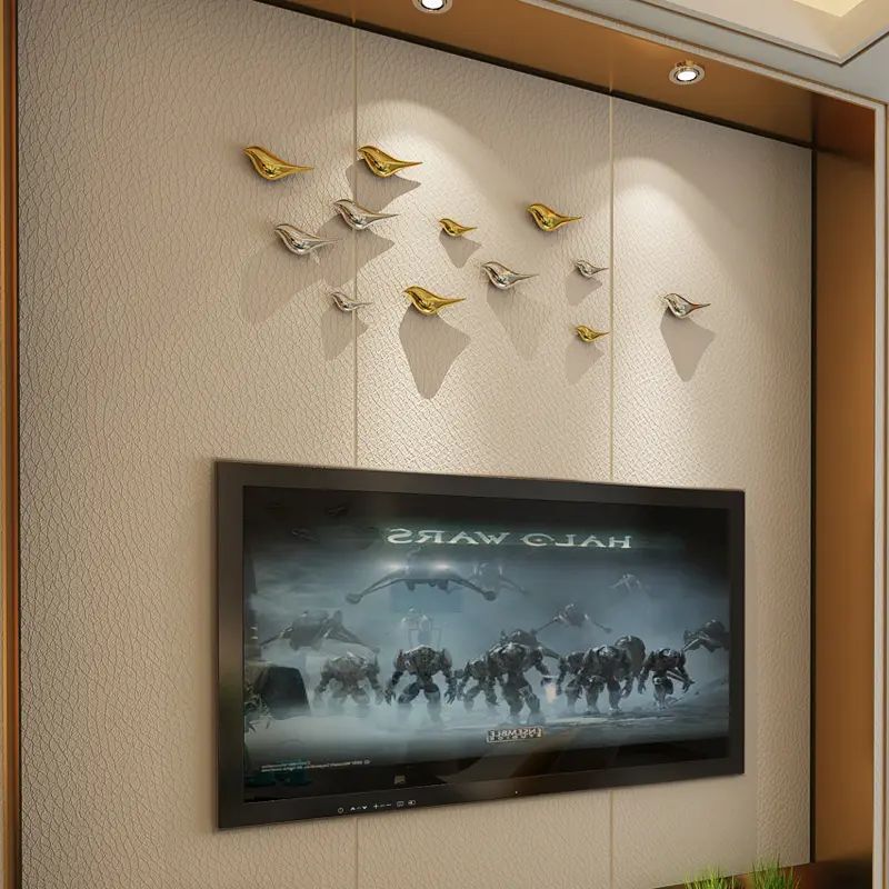 Living Room Wall Mounted Background Display Three-dimensional Bird Electroplating Simulation Animal Wall Mounted Decoration