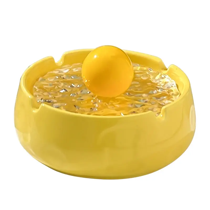 Cheese Ashtray Home Living Room Advanced Sense with Cover Fly Ash Prevention Office Creative Trend Ashtray Home Decoration