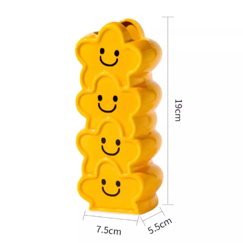 Smiling Ceramic Vase Dried Flower Flower Arrangement Accessories Creative Desktop Mini Vase Ornaments Living Room Decoration