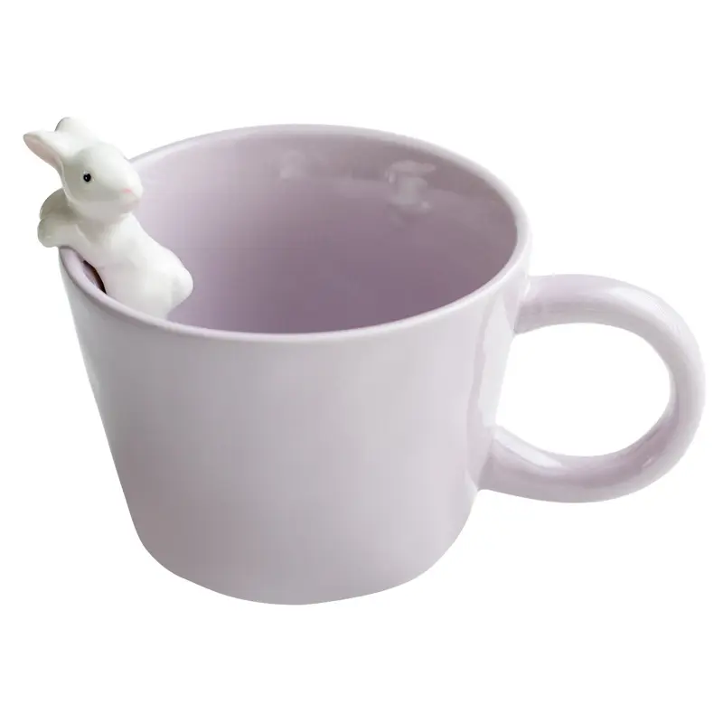 Creative Ceramic Coffee Mug Couple Mark Cup Rabbit Mug Milk Cup Water Cup Living Room Decoration Household Drinking Utensils