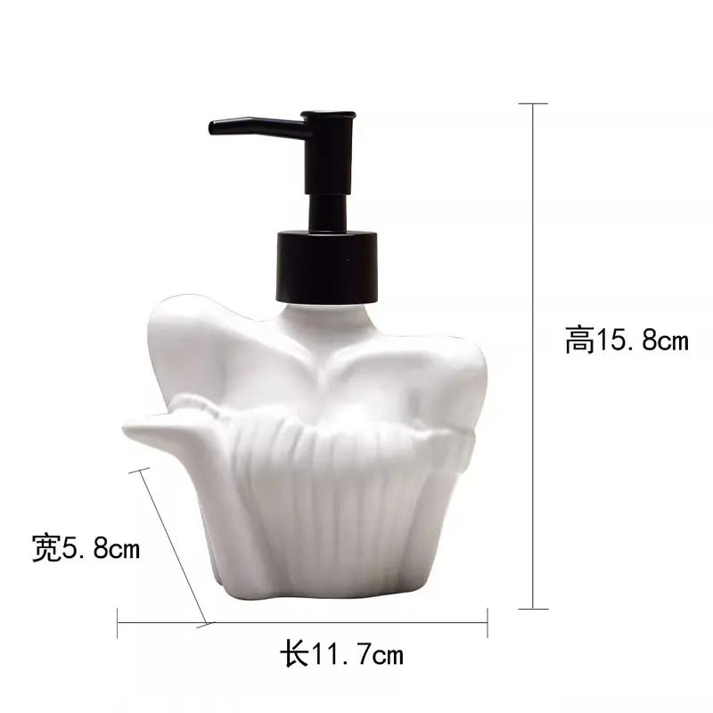 Bathroom Ceramic Lotion Bottle Creative Abstract Body Press Bottle Makeup Water Bath Gel Separate Bottle Bathroom Decoration