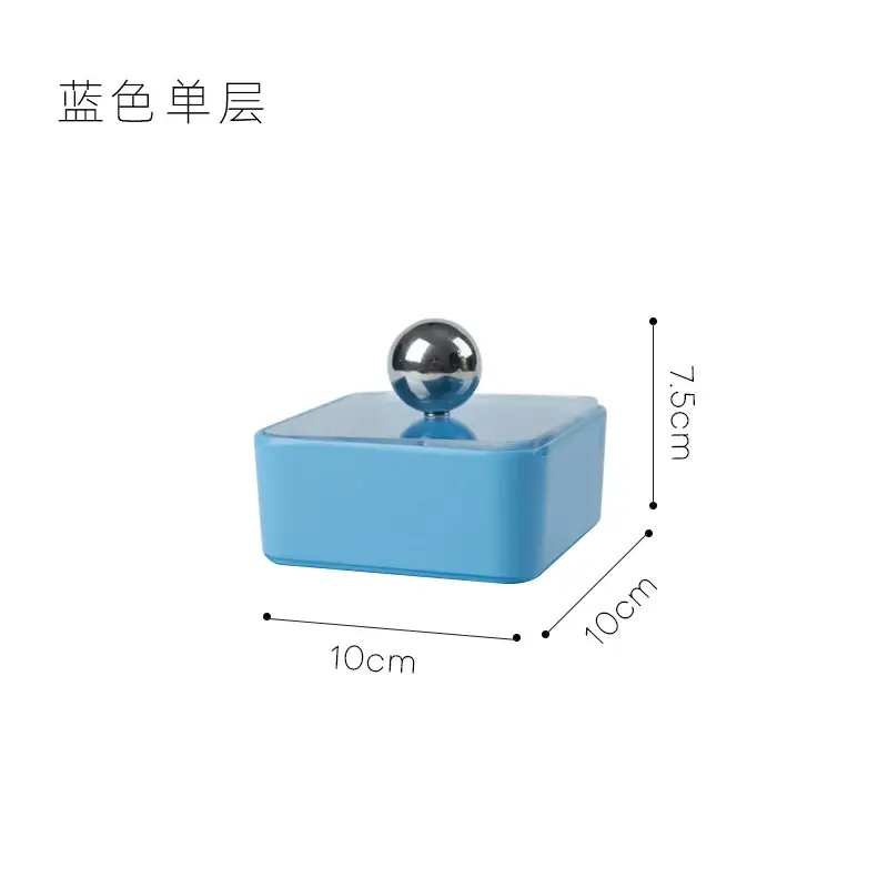 Square Storage Box Transparent Plastic Storage Box Floss Cotton Swabs Jewelry Box Table Decoration Ornaments Home Decoration