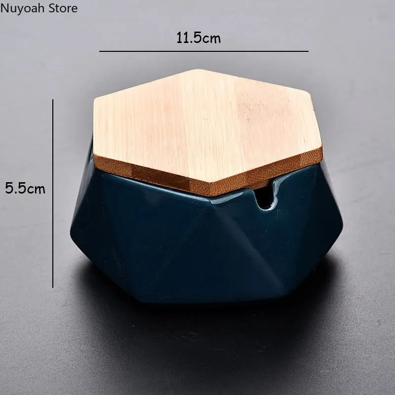 Nordic Ceramic Ashtray Creative Home Living Room Storage Box Office with Cover Anti Fly Ash Ashtray Home Decoration Accessories