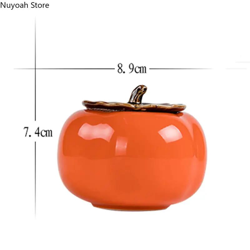 Persimmon Ashtray Ceramic Creative Anti-fly Ash Storage Box Large Bedroom Living Room Decoration with Cover Home Decoration