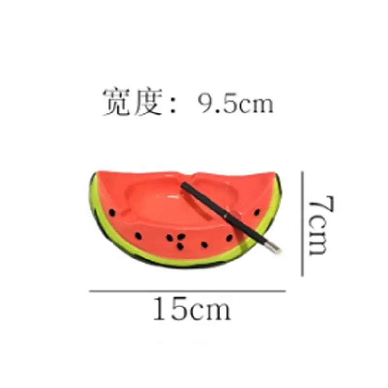 Creative Watermelon Ashtray Ceramic Ashtray Storage Accessories Anti Fly Ash Ashtray Living Room Desktop Decoration Ornaments