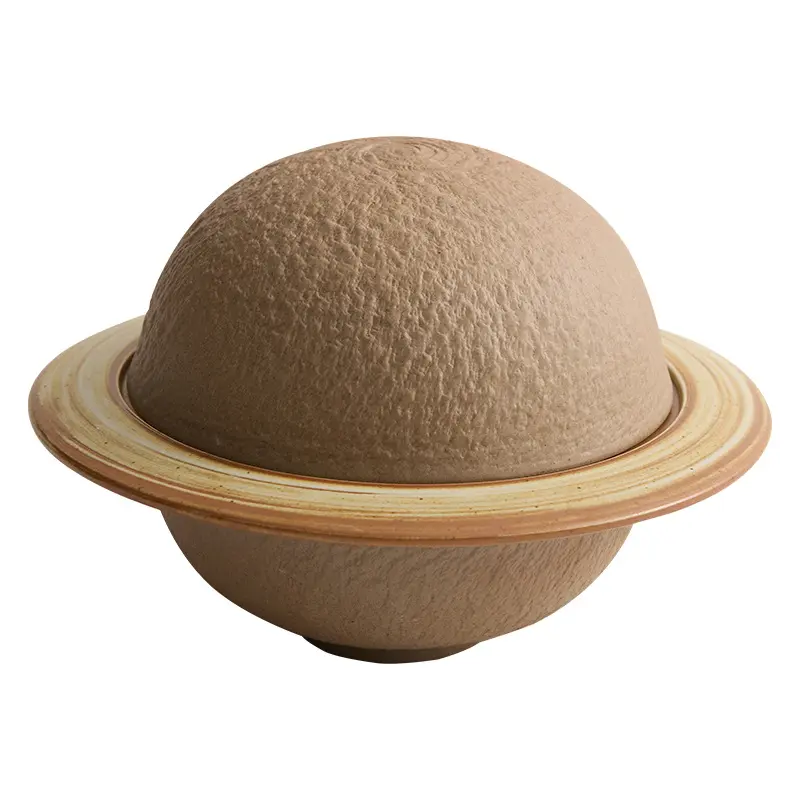 Coarse Pottery Jupiter Dishes Creative Straw Hat Dishes Round Tableware Kitchen Supplies Soup Bowl European Kitchen Utensils