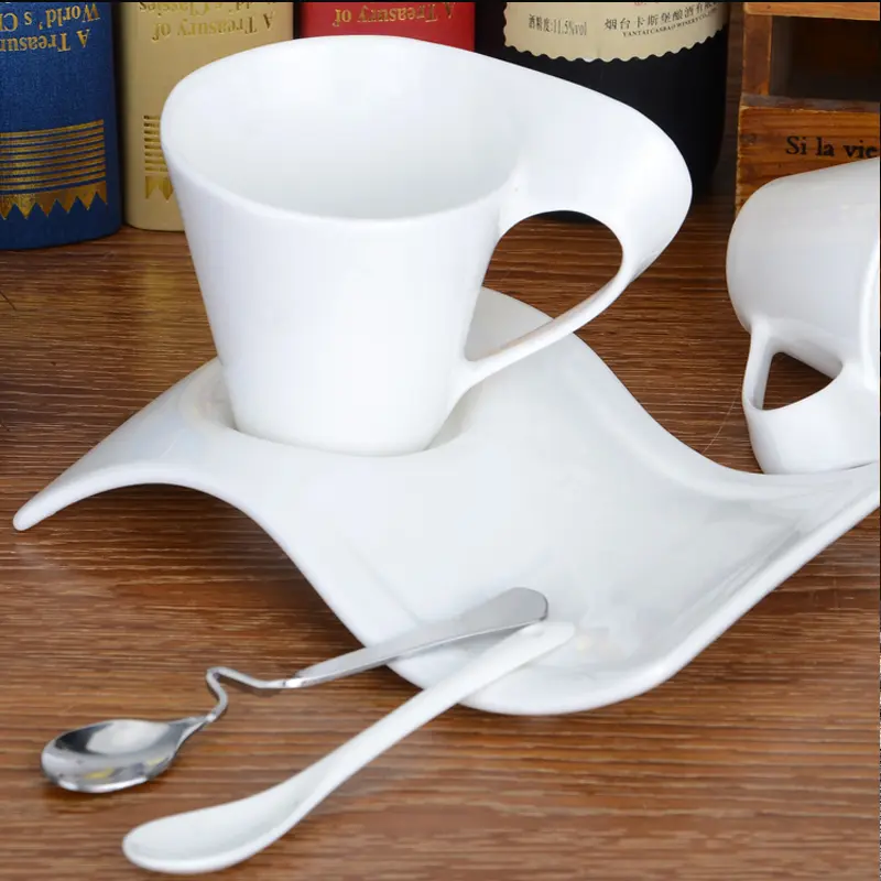 European Style Coffee Cup 90ML Espresso Coffee Cup Ceramic Set Mug Creative Couple Breakfast Cup Milk Cup Home Decoration