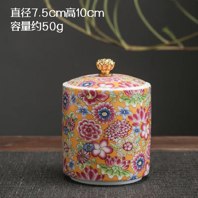 Mini Pottery Jar Airtight Pots Ointment Storage Box Ceramic Tea Organizer Storage Tanks Coffee Kitchen Storage Container