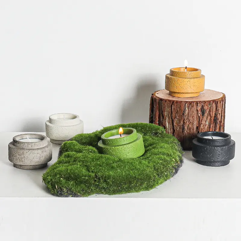 Nordic Simple Matte Cement Candle Holder Home Aromatherapy Candle Cup Diy Candle Holder Ornaments Wax Container Home Decoration