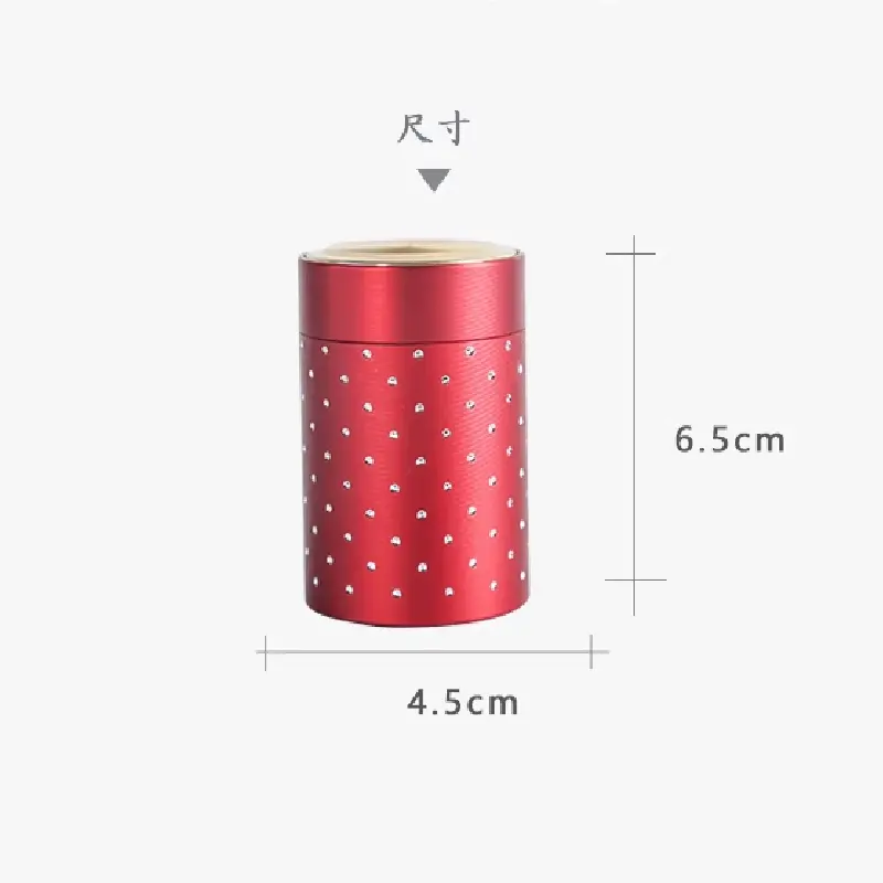 Titanium Aluminum Alloy Tea Can Travel Portable Sealed Jar Metal Mini Storage Box Nut Candy Jar Food Storage Container Art Decor