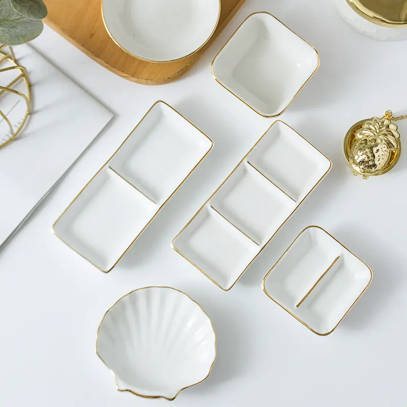 Creative Home Ceramic Phnom Penh Seasoning Dish Frame Dish Restaurant Flavor Dish Vinegar Dish Soy Sauce Dish Dip Dish Tableware