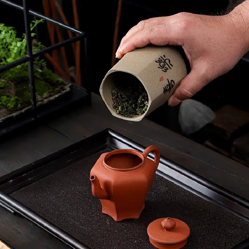 Coarse Pottery Tea Pot Sealed Moisture-proof Pot Small Portable Household Tea Box Tea Storage Pot Home Decoration Storage Box