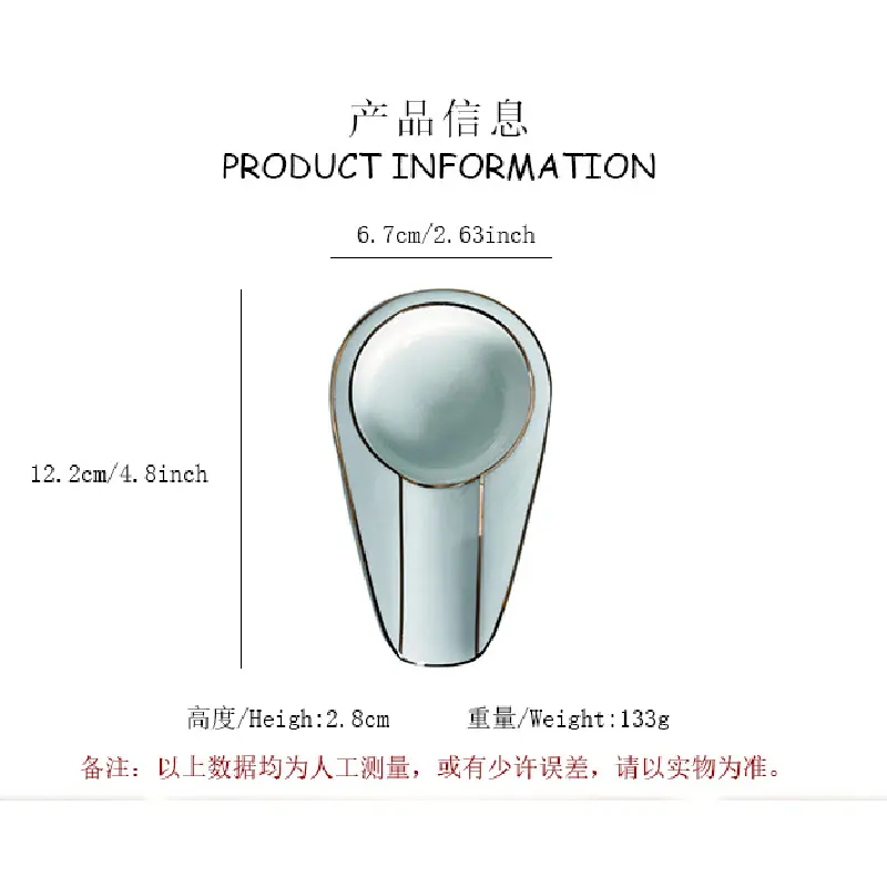 Portable European-style Single-slot Ceramic Ashtray for Porcelain Cigar Ashtray in Phnom Penh Home Decoration Accessories