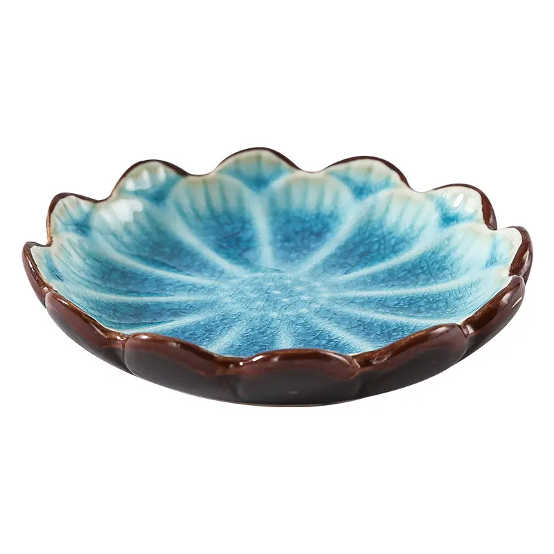 Crack Glaze Ceramic Small Dish Japanese Home Restaurant Vinegar Dish Seasoning Dip Dish Sushi Sauce Dish Cold Dish Snack Dish
