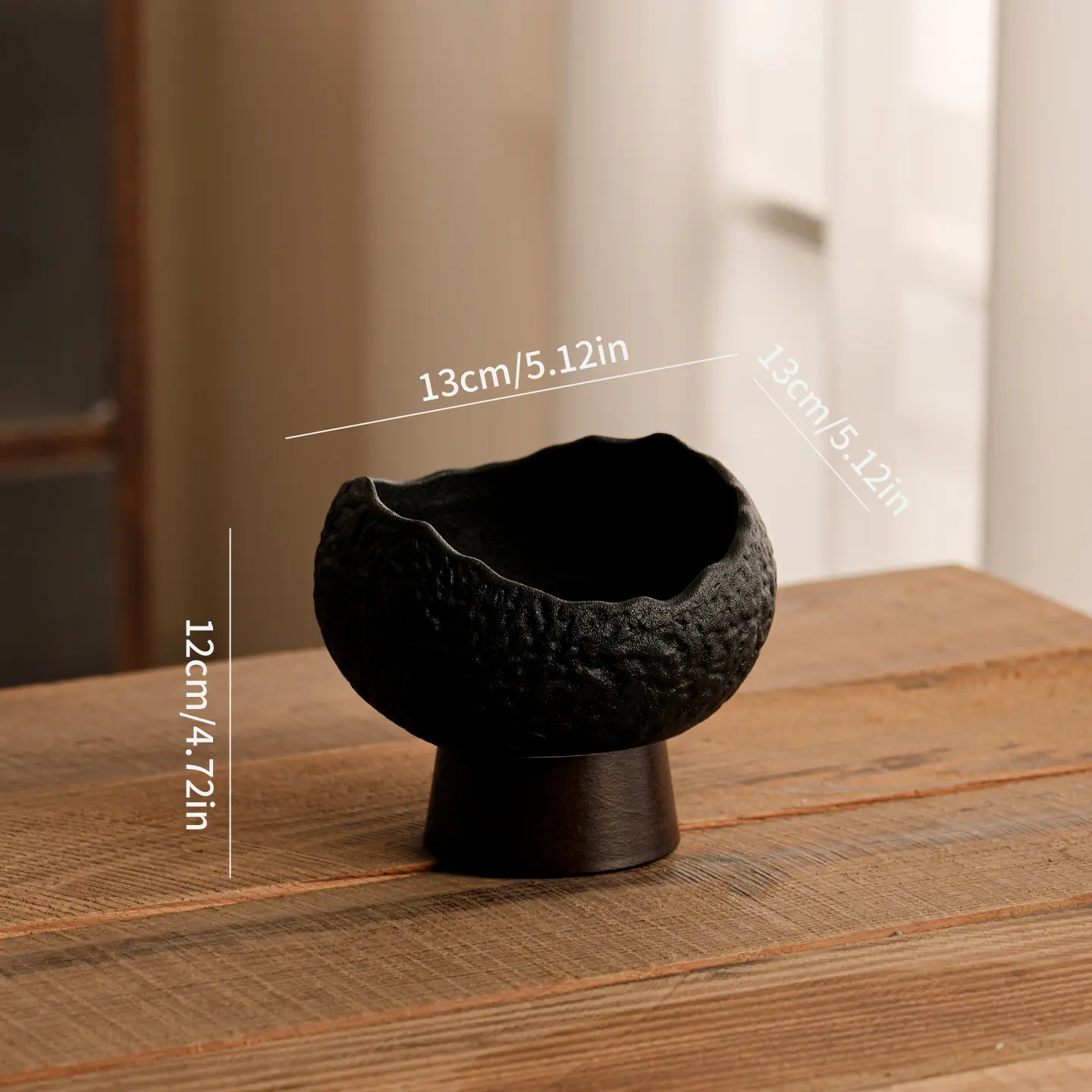 Stone Grain Ceramic Irregular Goblet Creative Shaped Ceramic Fruit Snack Salad Bowl Senior Hotel Tableware Table Decoration