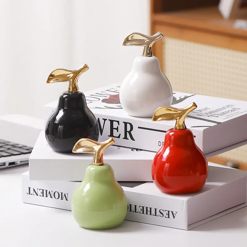 Creative European Apple Ornaments Indoor Porch Living Room Bookcase TV Cabinet Desktop Ceramic Crafts Aesthetic Ornaments