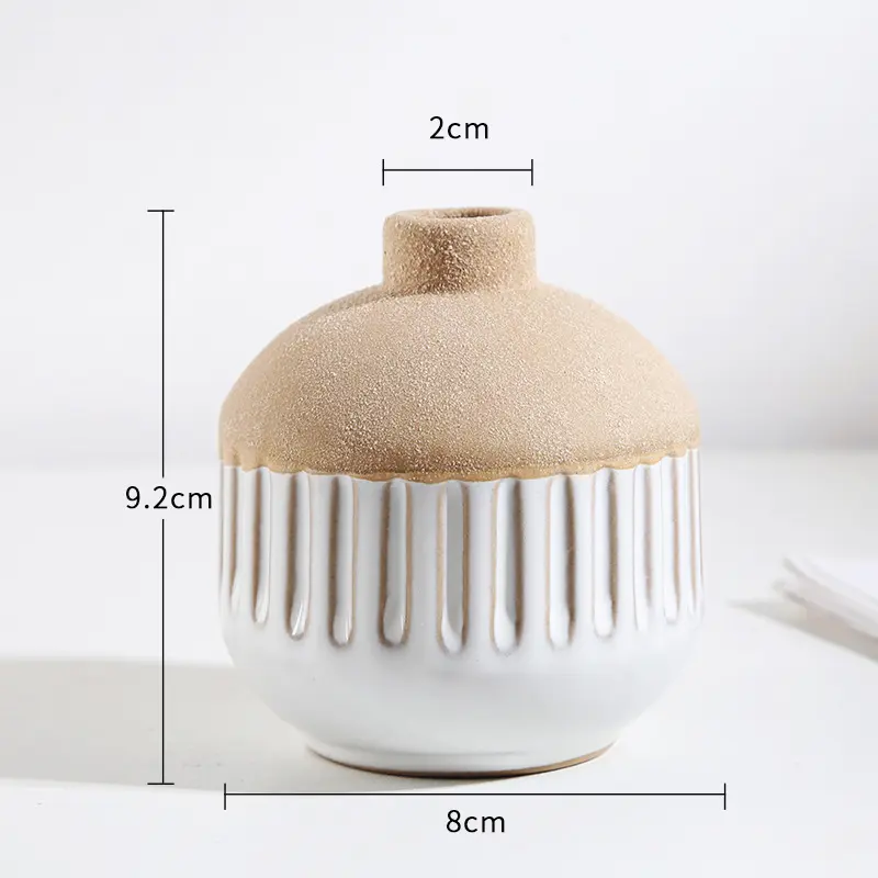 Creative Mini Flower Arrangement Ceramic Vase Aromatherapy Bottle Crafts Ornaments Ceramic Vase Countertop Aesthetic Decoration