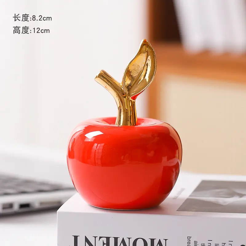Creative European Apple Ornaments Indoor Porch Living Room Bookcase TV Cabinet Desktop Ceramic Crafts Aesthetic Ornaments