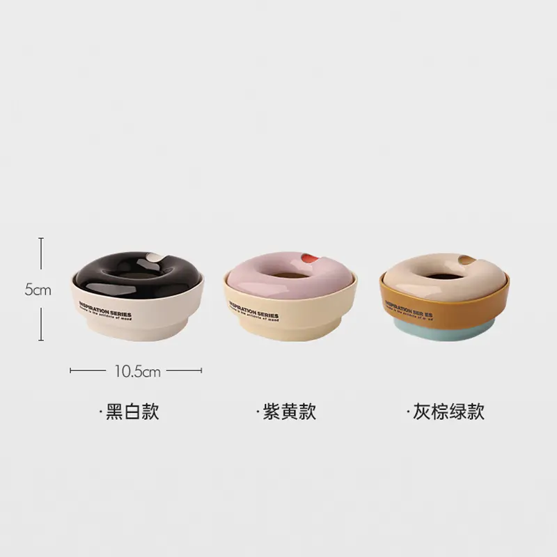 Round Ceramic Ashtray with Lid Anti-ash Flying Cigar Ashtray Office Desktop Decorations Ornaments Table Smoking Accessories.