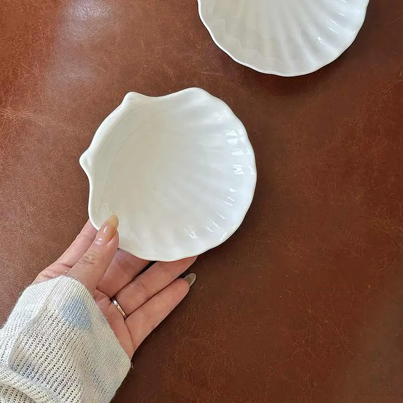 Mini Ceramic Seasoning Plate Candy Dried Fruit Saucer Hotel Western Sauce Plates Solid Color Dipping Plate 10cm