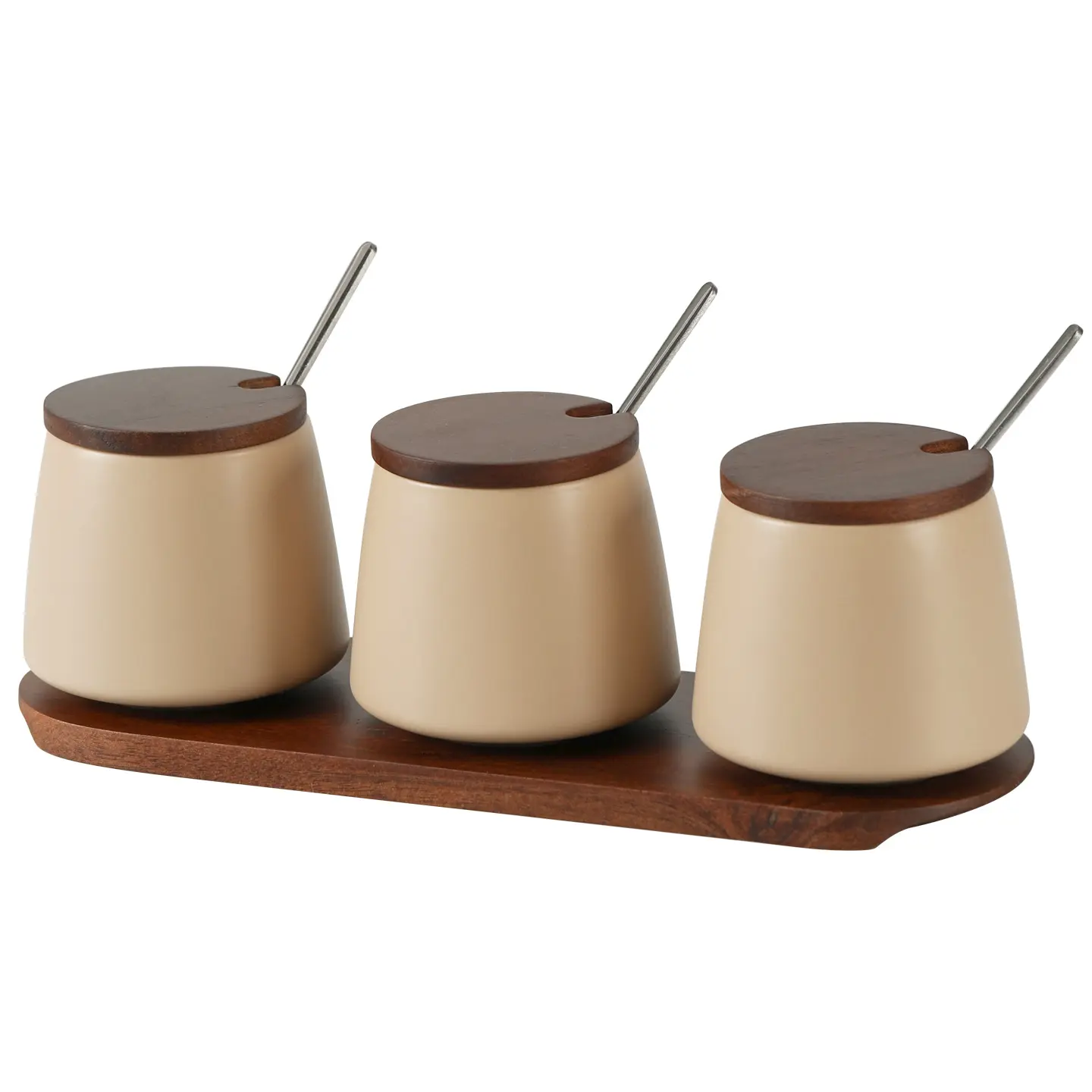 Nordic Household Ceramic Seasoning Jar Cone-shaped Seasoning Box Kitchen Storage Container Household Accessories Ceramic Jar