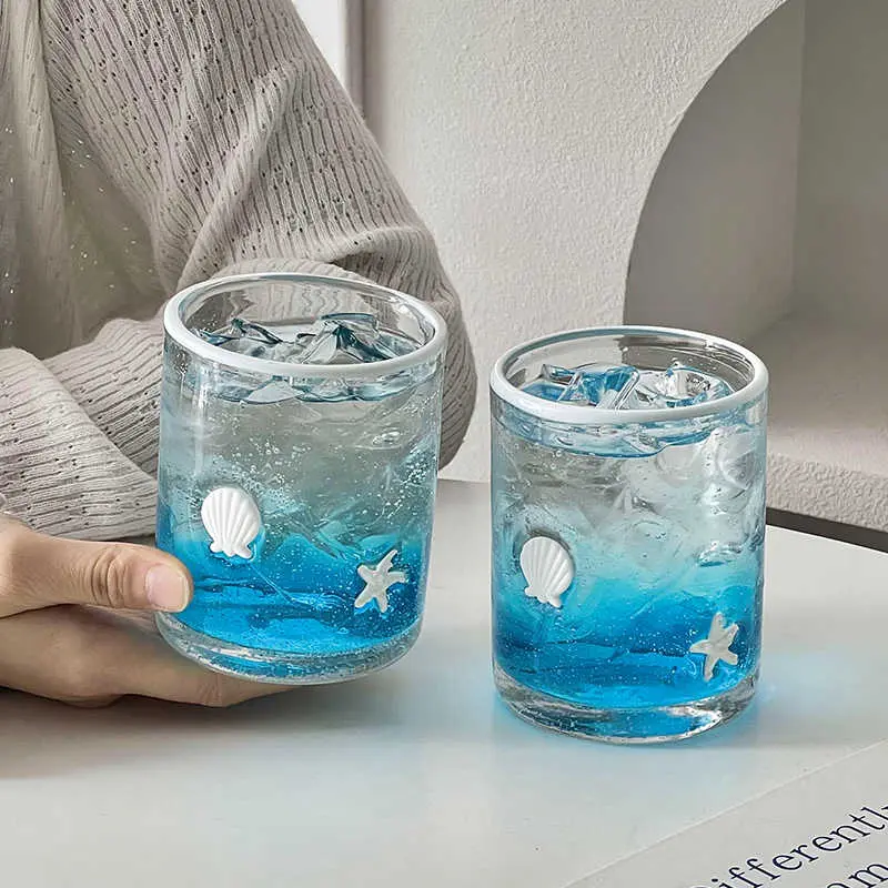 330ml Creative Glass Cup Girls Drink Juice Mug Household Coffee Cups Breakfast Milk Oatmeal Cup Drinkware Gift