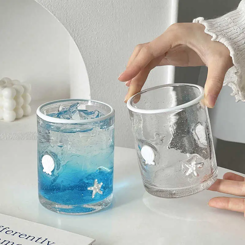 330ml Creative Glass Cup Girls Drink Juice Mug Household Coffee Cups Breakfast Milk Oatmeal Cup Drinkware Gift