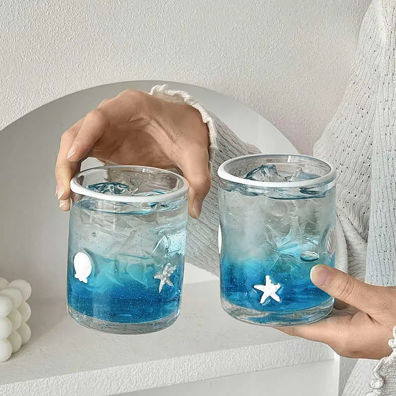 330ml Creative Glass Cup Girls Drink Juice Mug Household Coffee Cups Breakfast Milk Oatmeal Cup Drinkware Gift