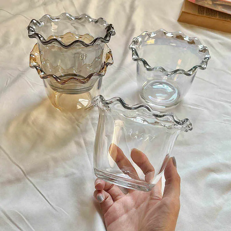 Dessert Glass Bowl Home Fruit Salad Breakfast Bowls Oatmeal Bowl Transparent Snack Yoghurt Ice Cream Bowls 420ml